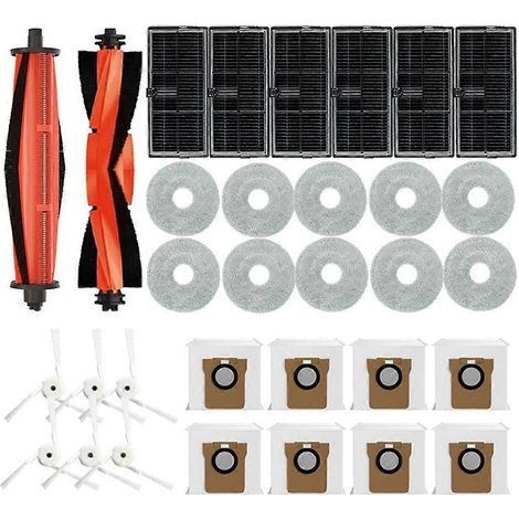 Pièces détachées pour aspirateur robot Xiaomi Mijia M40 D110CN : brosse principale, filtre HEPA, lingette de nettoyage, sac à poussière et accessoires de remplacement (1/5)