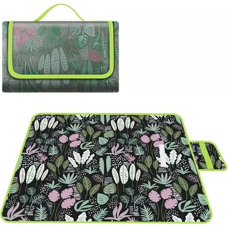 Stranddecke 200 x 200 cm, Picknickdecke für draußen, wasserdicht, sandabweisend, tragbar, faltbar und leicht für Camping, Strand und Park im Frühling und Sommer (gelb) (1/5)