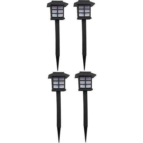 4 Pièces piquets solaires lampes solaires jardin Lumière de patio lumières (1/5)