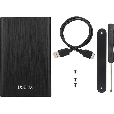 Boîtier Externe USB 3.0 pour Disque Dur/SSD SATA 2.5" (7-9.5mm) - Noir (1/5)