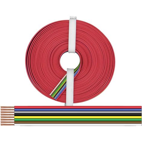 Donau Elektronik 225-885-10 Cavo per cablaggi 8 x 0.25 mm² Nero, Rosso, Blu, Grigio, Verde, Bianco, Giallo, Marrone 10