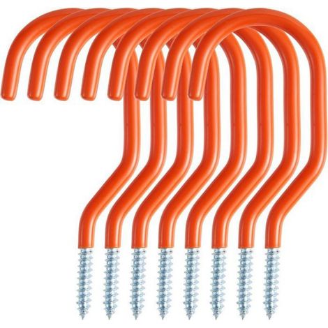 Lot de 8 crochets de garage pour vélo, outils – Crochets utilitaires, fixation murale à vis, échelle, extension et outils électriq (1/3)