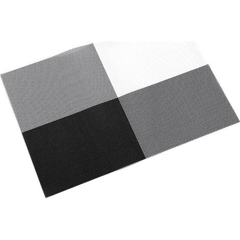Set de 6 dessous de verre PVC noir, style nordique, multifonctions, imperméable, réutilisable, résistant à la chaleur, pour maison et fête. (1/5)