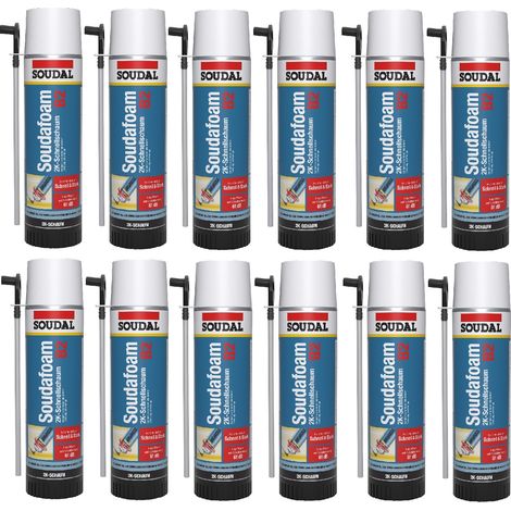 12x Soudal Soudafoam 2K B2 400ml Adapterschaum Zargenschaum Türenschaum PU-Schaum