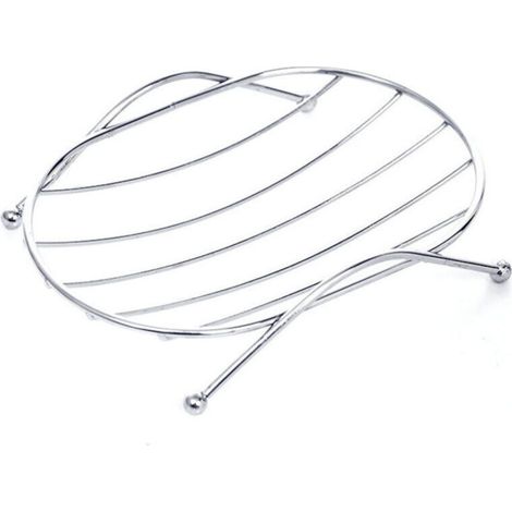 [NON UTILIZZATO] Portasapone in acciaio inox, colore argento, 12 cm x 8 cm x 2 cm, portasapone da bagno con sistema di drenaggio.