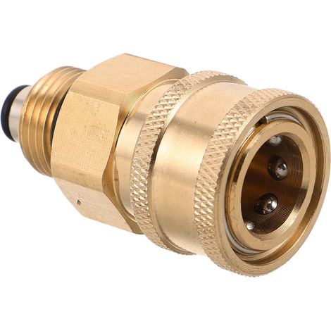 Raccord de Sortie pour Nettoyeur Haute Pression M18x1,5 Mm Connecteur Rapide 3/8 Femelle, Adaptateur en Acier Inoxydable Clapet Anti-Retour, Kit de Raccords pour Tuyau Haute (1/5)