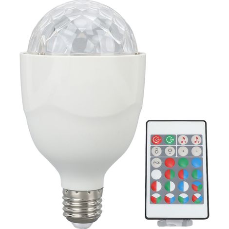 Ortviai Ampoule Disco LED RGB avec Commande Vocale et Télécommande E27 pour Fêtes, Mariages et Bars