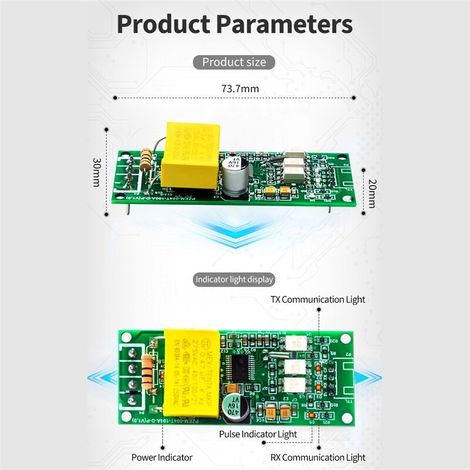 Modulo di prova volt-amperometrico di corrente PZEM 004T 100A + misuratore kWh CT aperto per TTL COM2/COM3/COM4 (1/4)