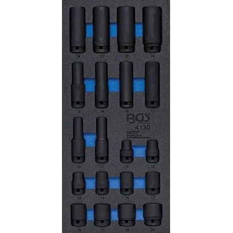 Llaves y vasos BGS Technic 4130 20 piezas acero cromo molibdeno
