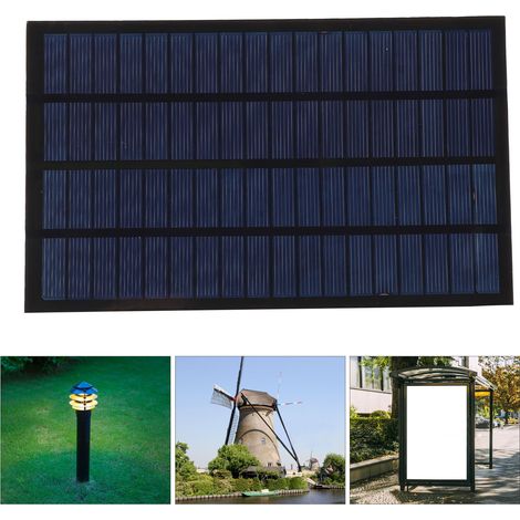Panneau solaire portable 2.5W 18V en polysilicium pour charge d'appareils basse consommation, dimensions 194x120mm (1/5)