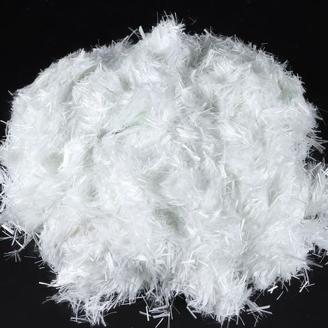 1000g de Fibres Synthétiques Mixtes Polypropylène et Fibre de Verre de 12mm pour Béton, Mortier, Plâtre et Chape Empêche Efficacement les Fissures, Réduit le Rétrécissement et Améliore la Durabilité (1/5)