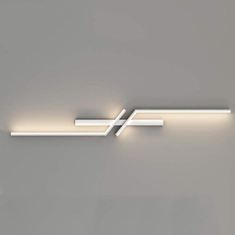 Applique Murale Intérieure LED, 60CM Moderne Lampe Murale Design Incurvée, 19W Créativité Métal Luminaire Mural Interieur pour Chambre, Salon, Escalier, Couloir, Blanc Chaud 3000K (1/5)