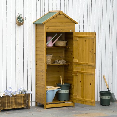 meuble rangement armoire jardin 79 x 49 x 191,5 cm OKMYHOME (1/4)