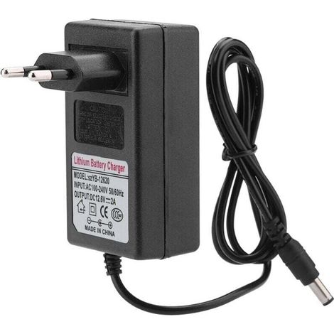12,6 V, 2 A Ersatzladegerät für Lithium-Ionen-Akkus, tragbares Wandladegerät, EU-Steckeradapter für Heimelektronik (EU) - Crezuo (1/4)