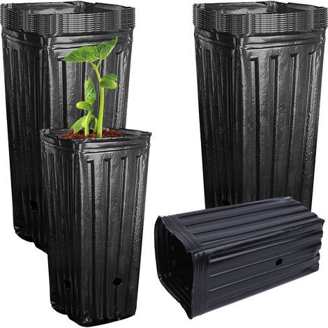 Pots pou Semis, 20 Pieces Pots de Pépinièe, Plastique éutilisables Pot Semis/Godets Semis/Pot de epiquage/Pot de Cultue pou la Plantation Intéieue et Extéieue, 10 x 20cm (1/4)