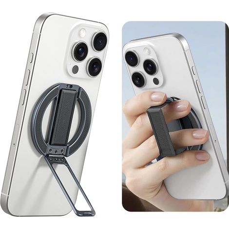 Support Anneau Magnétique avec Anneau magnétique Amovible Mini Support Téléphone pour iPhone 12/13/14/15/16, Android (1/5)