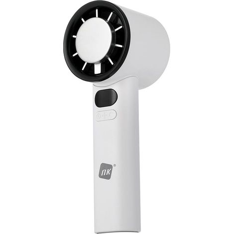 Ventilador de mano recargable con enfriador, abs, blanco, ø5,8 x 5,7 x 16,5 cm