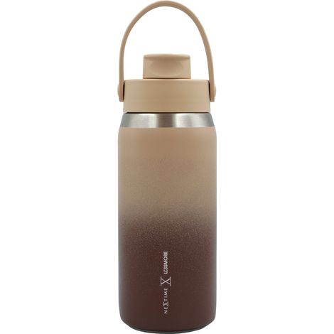 Gourde Isotherme en Acier Inoxydable Recyclé Double Paroi Marron Chocolat 355/473/710 ml - PANGIVO