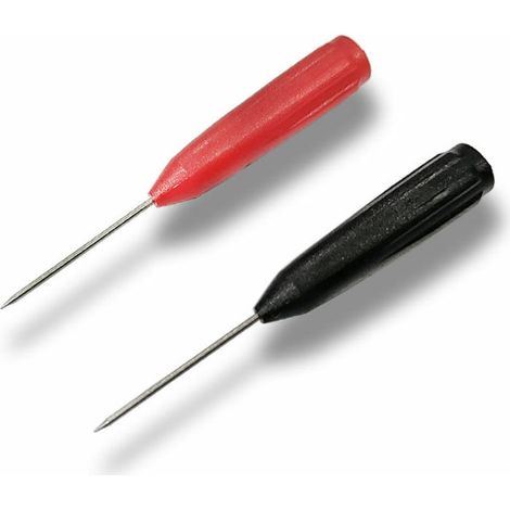Steel tip for multimeter, universal, 2 mm jack, extra fine perforation steel needle, extension pour pen meter meter (1/4)