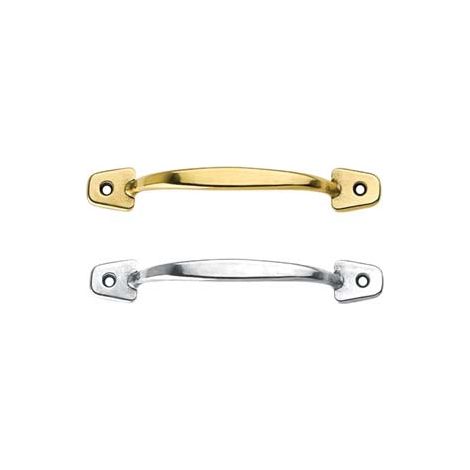 MANIGLIE PER MOBILI FISSE IN OTTONE- - mm.137x27h. - interfori mm.118 ottone lucido - 10 pezzi