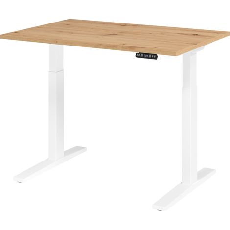 bümö Schreibtisch elektrisch XMKA Rechteck: 120 x 80 cm Asteiche