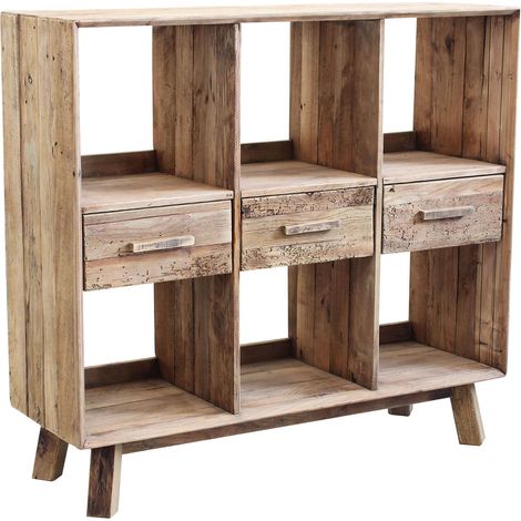 MOBILE MAXIMILLIAN IN LEGNO DI PINO 120 X 40 X H110 CM CON 6 RIPIANI (1/5)