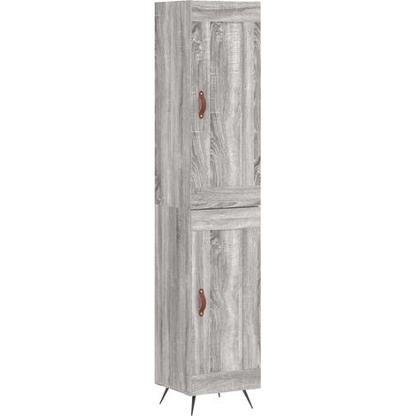 Aparador cajonera mueble almacenaje organizador cocina salón salón alto sonoma 345 x 34 x 180 cm madera de ingeniería gris 020035321 (1/5)