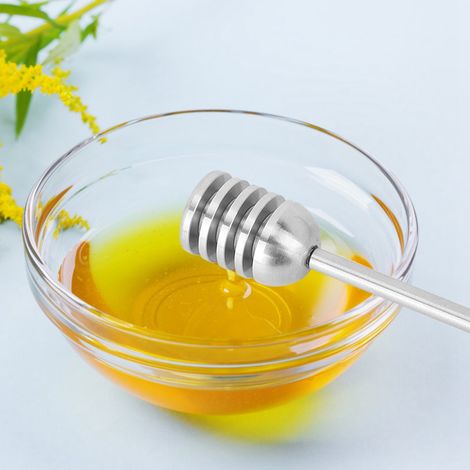 Cuillère à miel en acier inoxydable 304, bâtonnet mélangeur, ustensile de cuisine noir (1/5)