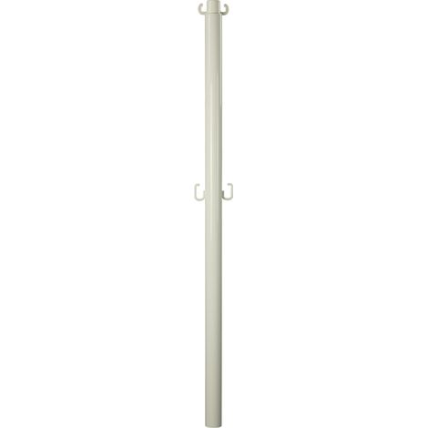 Poteau acier Blanc grande hauteur sans manchon - 2213127