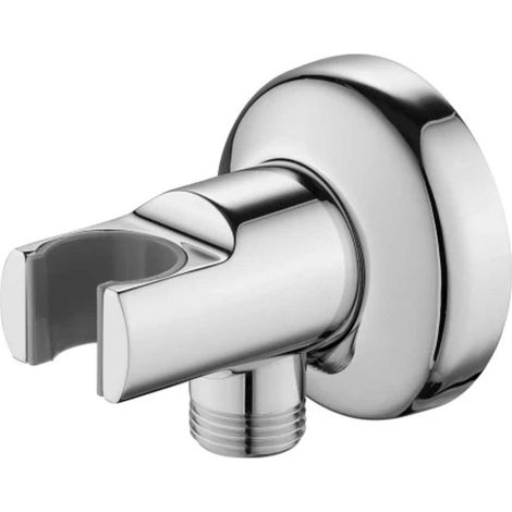 OMNIRES Art Deco - Wandanschlussbogen mit Halterung, Chrom 8869CR