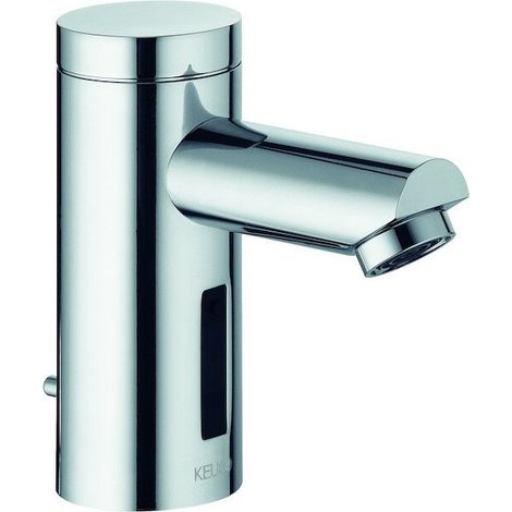 Mezclador de lavabo con sensor de infrarrojos PLAN 80 con vaciador automático 1 1/4 pulgada cromado KEUCO