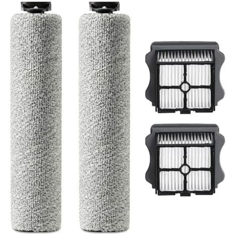 Replacement brush rollers for Tineco iFloor 3 and Floor ONE S3 vacuum cleaners – 2 microfiber rollers – 2 filters included (1/5)