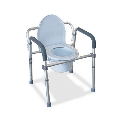 Sedia Comoda Multifunzione 4 In 1 Pieghevole - Rialzo Wc E Sedile Per Doccia