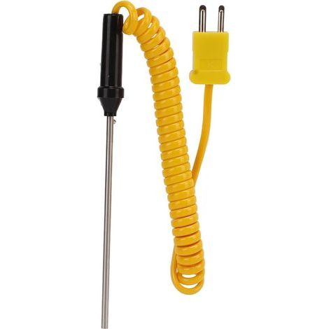 Thermoelement-Sonde Typ K, Stahl, isolierter Griff, Messbereich -50 bis 300 °C, Durchmesser 15 mm, für industrielle Prüfungen (1/5)