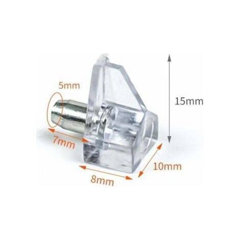 40 Pièces Goujons de Support d'étagère, Diamètre du Trou de 5mm de pour étagère en Verre ou en Bois d'Armoire de Rangement (Transparent) (1/4)