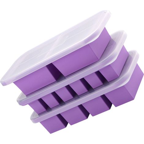 Confezione da 12 vassoi flessibili per congelatore di alta qualità - Viola
