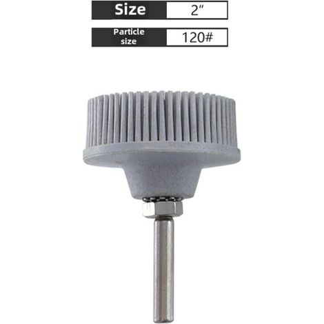 Disque de polissage pour perceuse électrique, brosse abrasive en caoutchouc émeri, brosse de polissage, disque à poils (2 pouces blanc 120) (1/5)
