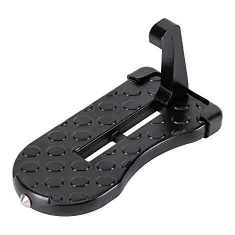 Pedale pieghevole per auto, gradino universale, pedale con gancio per serratura portiera auto, pedale ausiliario con martello di sicurezza (16 x 7,5 cm)