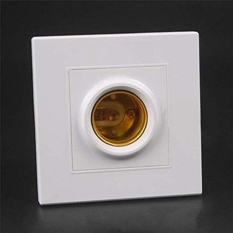 Adaptateur de douille d'ampoule E27 encastré carré 86 x 86 mm – Convertisseur AC 250 V pour éclairage LED (1/3)