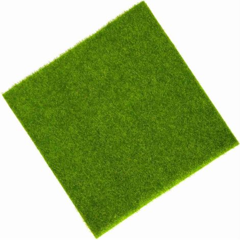 Gazon Synthétique pour Terrarium Miniature DIY - 15cm x 15cm - Pelouse Artificielle Plastique pour Aquarium et Décor (1/5)