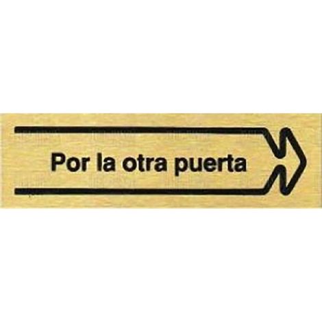 placa aluminio oro 150x45''p.otr.puerta''d por la otra puerta derecha