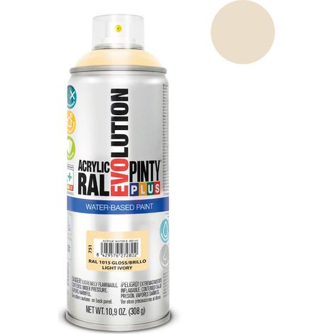 Peinture En Aérosol Pintyplus Evolution Water-based 520cc Ral 1015 Ivoire Clair (1/3)