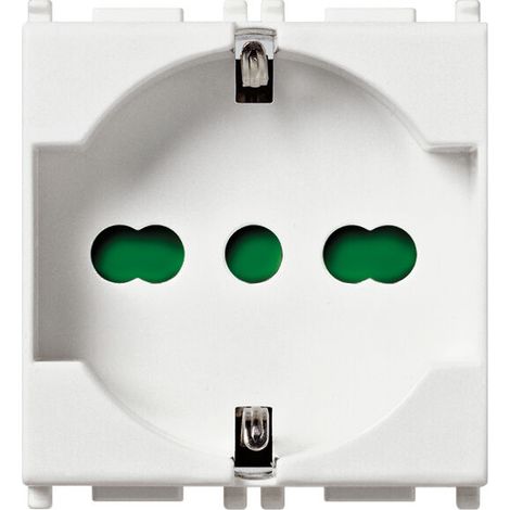 Presa bipresa vimar plana schuko 14210 2p+t 16a universale bianco