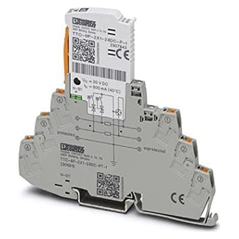 PHOENIX CONTACT TTC-6P-2X1-24DC-PT-I PARASURTENSEUR COMPOSÉ D'UNE FICHE DE PROTECTION ET D'UN ÉLÉMENT DE BASE, AVEC INDICATEUR D