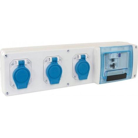 Coffret de chantier mono 3 x PC 10/16 A - Eur'Ohm