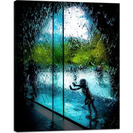 Stampa su tela "Persone - Cascata d'acqua" 40x50 cm