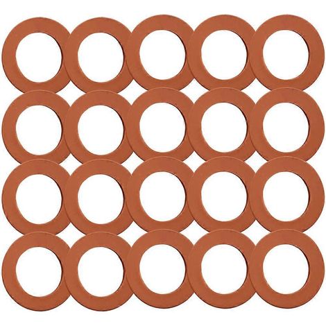Rondelles d'étanchéité durables (100 pièces) pour robinets d'arrosage de jardin, 2,5 x 2,5 x 0,3 cm, couleur chocolat, pour outils d'irrigation (1/5)