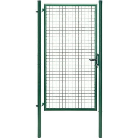 ALBERTS Wellengitter-Einzeltor, zinkp.grün Kst.b., B Mitte-Mitte Pf.1020mm, H2000mm (1/2)