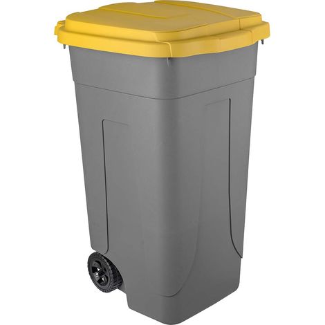Bidone per Rifiuti 80 l Colore Giallo (1/5)