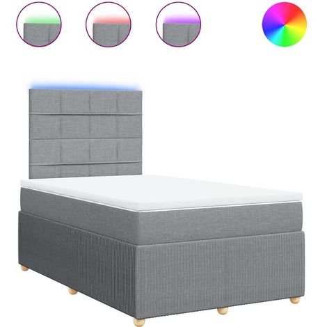 Maison Exclusive - Giroletto a Molle con Materasso Grigio Chiaro 120x190cm Tessuto (1/5)